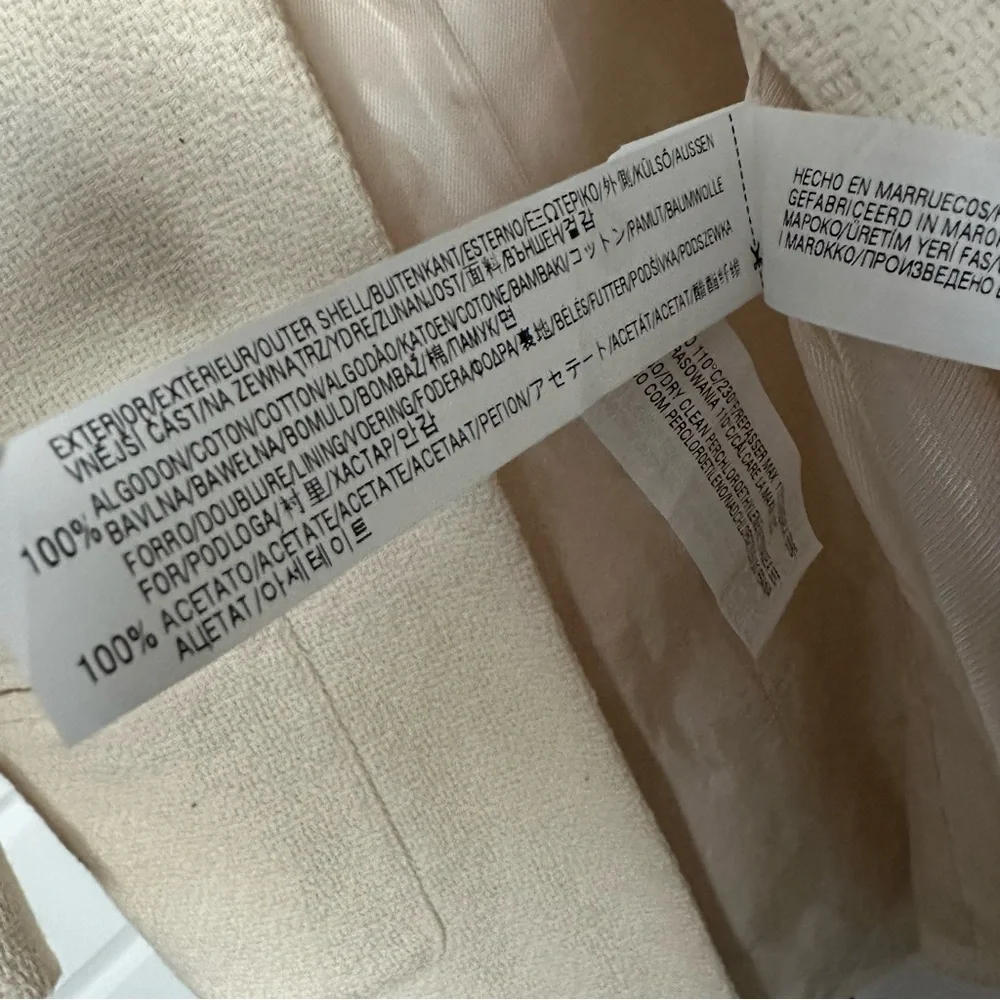 Zara Cream Jacket Size Medium - Picture 5 of 7